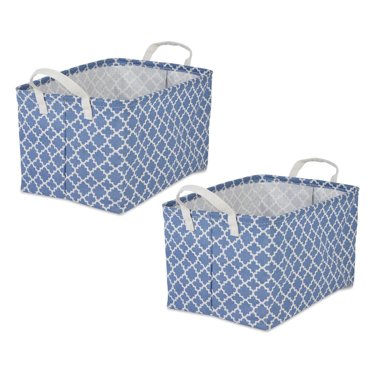 DII® Extra Large Lattice PE-Coated Cotton Polyester Laundry Bin, 2ct.